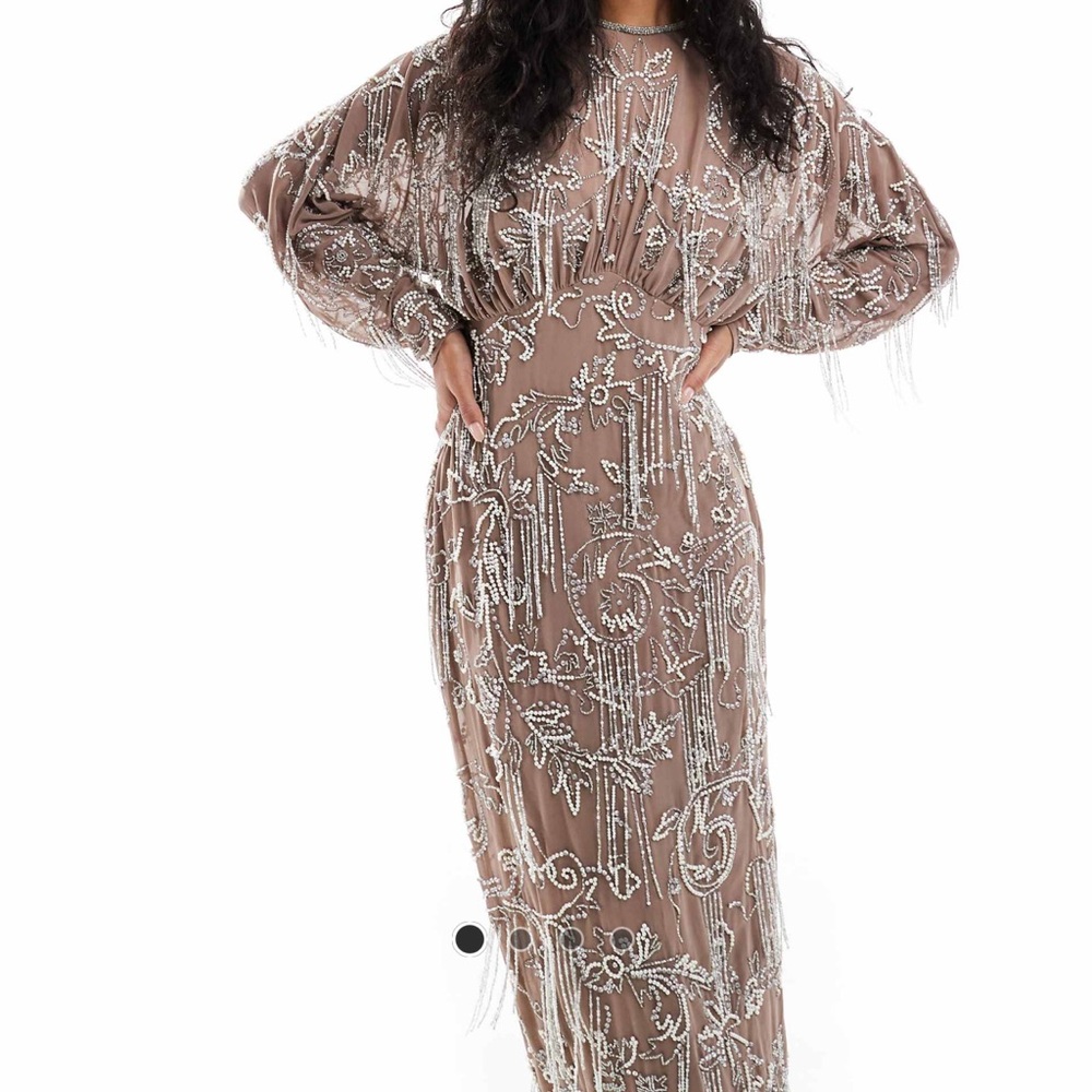 Mauve maxi gown with long sleeves #maxidress